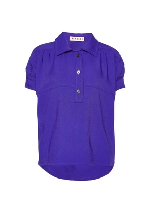 Marni Pre-Owned puff-sleeve crepe blouse - Blue