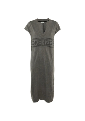 Kenzo Pre-Owned logo-appliqué T-shirt dress - Grey