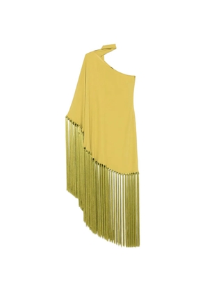 Taller Marmo fringe-trimmed one-shoulder dress - Yellow