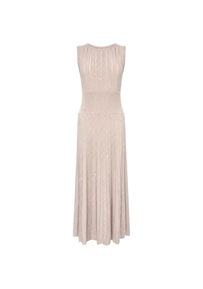 D.Exterior sequin-embellished maxi dress - Neutrals