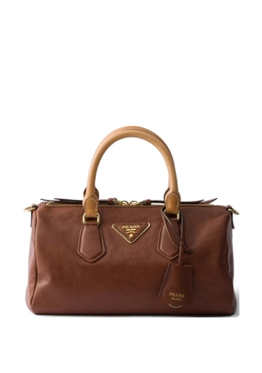 Prada small leather top-handle bag - Brown