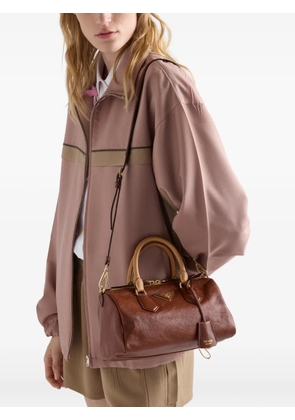 Prada small leather top-handle bag - Brown