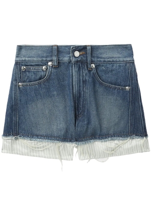 A.P.C. layered denim shorts - Blue