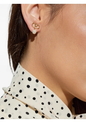 Valentino Garavani VLogo Signature pearl-pendant earrings - Gold