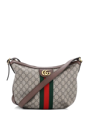 Gucci Pre-Owned Ophidia Half Moon Hobo GG Coated Canvas Small crossbody bag - Brown