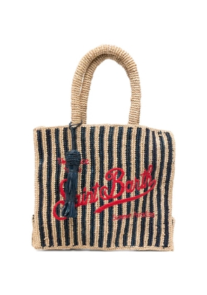 MC2 Saint Barth Colette striped raffia tote bag - Neutrals