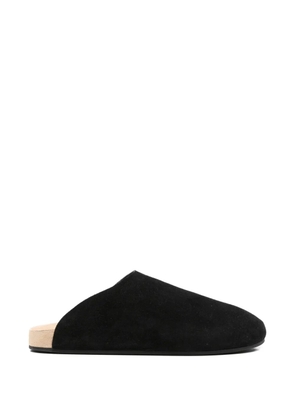 The Row Hudson suede mules - Black