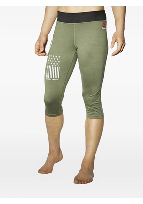 Reebok logo-print cropped leggings - Green