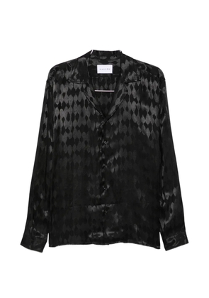 MARSEM jacquard-patterned camp-collar shirt - Black