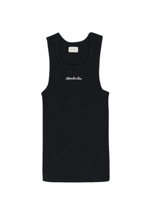 Aimé Leon Dore embroidered-logo ribbed tank top - Black