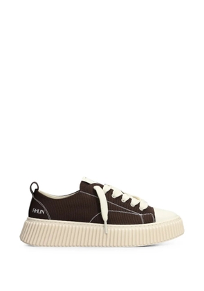Rhun 2020 Treble logo-print canvas sneakers - Brown