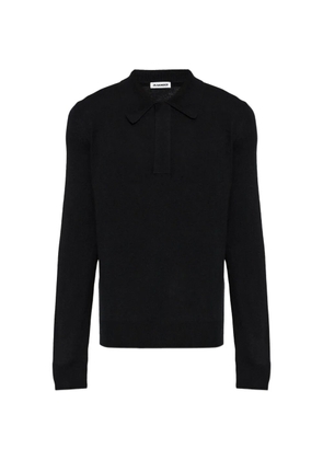 Jil Sander wool long-sleeve polo shirt - Black