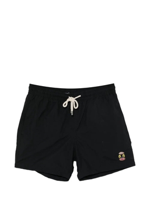 Arrels Barcelona embroidered-patch swim shorts - Black