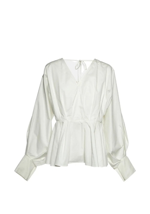 Roksanda pleated V-neck blouse - White