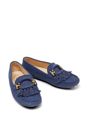 Tod's Vintage fringe detail loafers - Blue