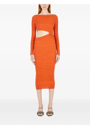 Wynn Hamlyn Origami cut-out midi dress - Orange