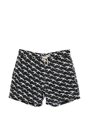Arrels Barcelona bird-print swim shorts - Black