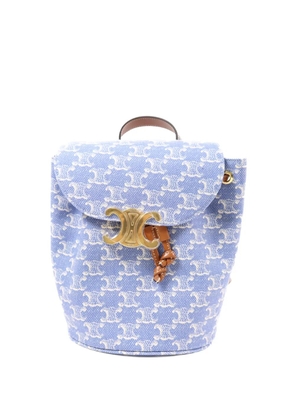 Celine Pre-Owned Triomphe Bonnie canvas backpack - Blue