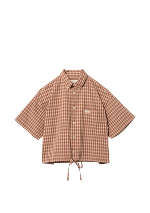 APEE™ by *A BATHING APE® cotton checked top - Neutrals