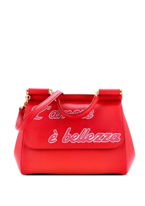 Dolce & Gabbana Pre-Owned Miss Sicily Bag Printed Leather Medium satchel - Red