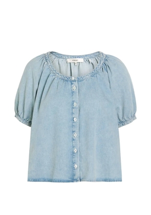 FRAME The Resort puff-sleeve blouse - Blue