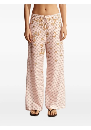 Donde Esteban bird-print polka-dot trousers - Neutrals