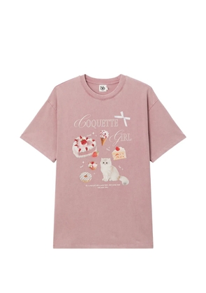 b+ab graphic-print T-shirt - Pink
