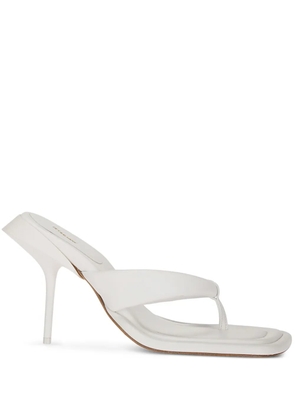Sportmax 90mm slip-on leather sandals - White