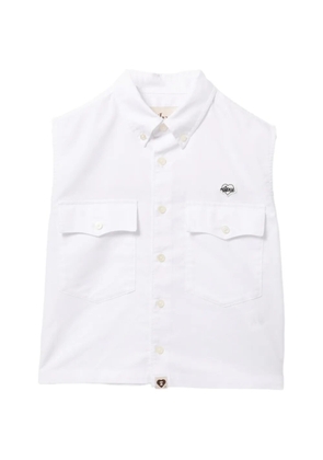 APEE™ by *A BATHING APE® logo patched vest - White