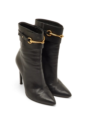 Gucci Pre-Owned Horsebit pointed-toe boots - Black