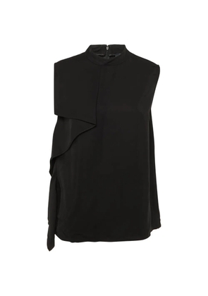 Cavalli Class draped sleeveless blouse - Black