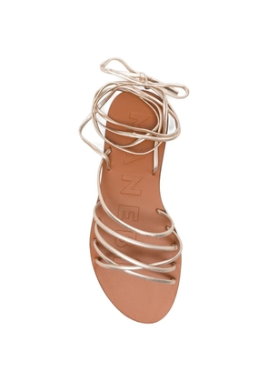 Manebi lace-up flat sandals - Gold