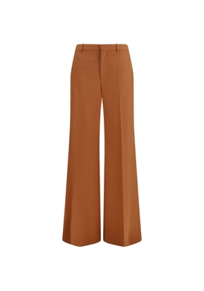 Chloé pressed-crease wide-leg trousers - Brown