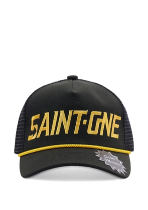 SAINT MXXXXXX embroidered mesh cap - Black