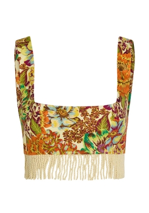 ALEMAIS Lana floral-print top - Neutrals