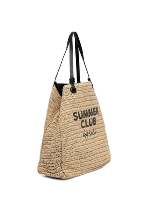 Lola Casademunt Summer Club sequin-embellished beach bag - Brown