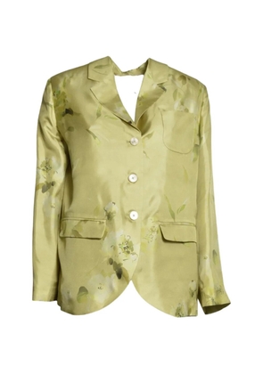 Room 52 floral-print notched-lapels jacket - Green