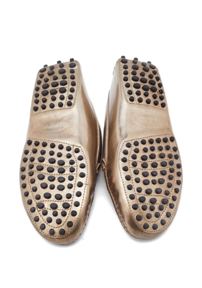 Tod's Vintage Gommini patent leather loafers - Gold