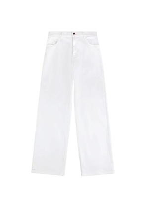 Fay logo-patch five-pocket jeans - White