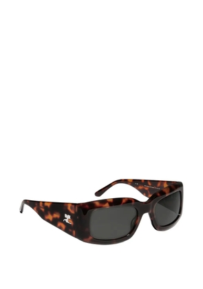 Courrèges 69 tortoiseshell-effect sunglasses - Brown