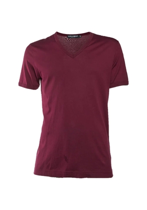 Dolce & Gabbana Pre-Owned cotton V-neck T-shirt - Red