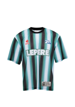 Le Pere LPFC striped mesh T-shirt - White