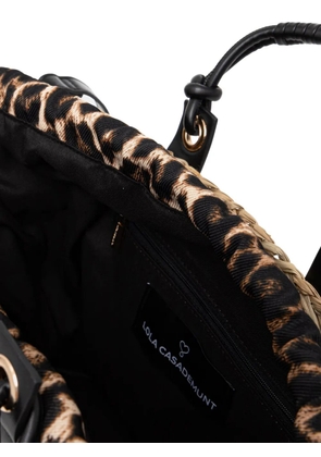 Lola Casademunt leopard-print interwoven tote bag - Neutrals