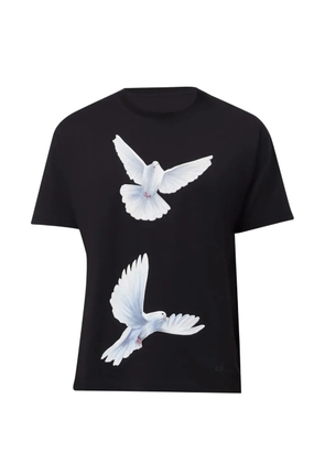3.PARADIS Freedom Doves T-shirt - Black