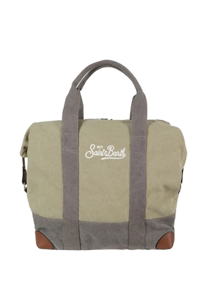 MC2 Saint Barth logo-embroidered canvas travel bag - Green