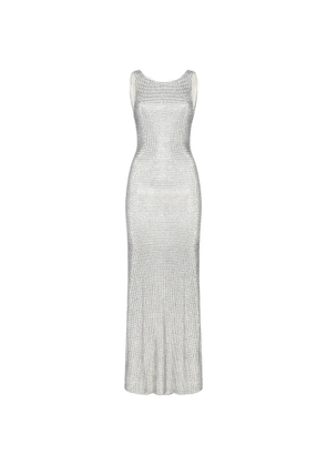 TWENTY FOURHAITCH Helios crystal-embellished maxi dress - Silver