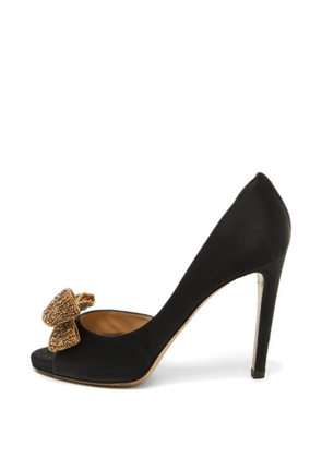 Valentino Garavani Pre-Owned crystal-embellished bow pumps - Black
