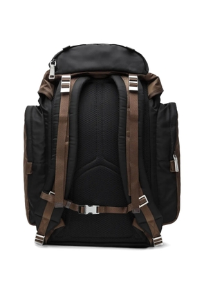 Prada Re-Nylon logo-plaque backpack - Black