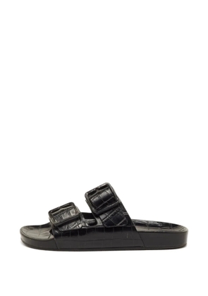 Balenciaga Pre-Owned Mallorca buckle slide sandals - Black