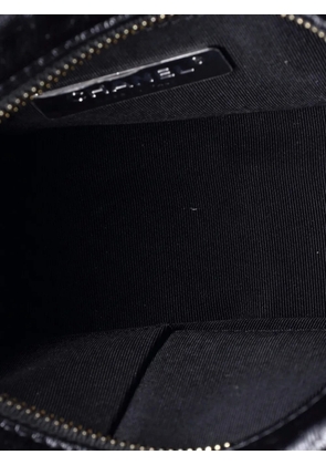CHANEL Pre-Owned Gabrielle Hobo with Logo Handle Laser Cut Calfskin and Wool Felt Small crossbody bag - Black